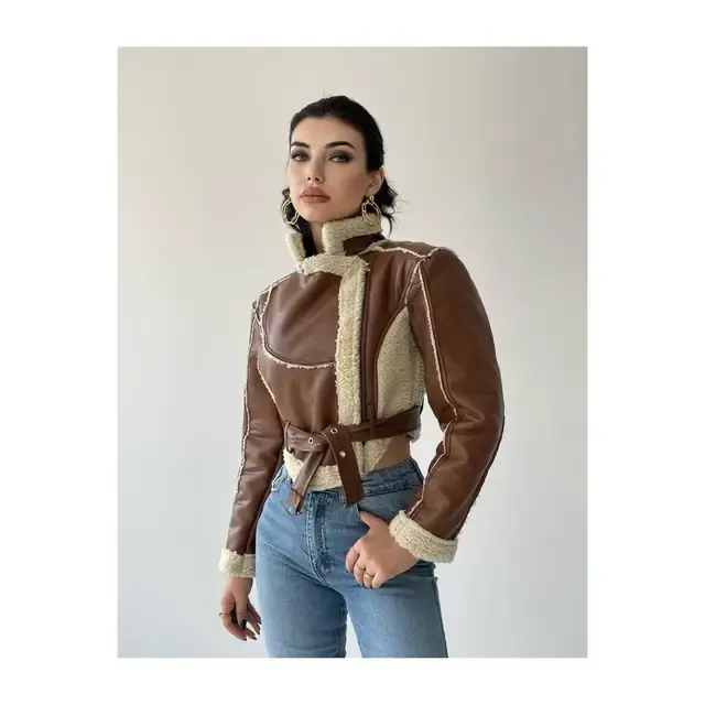 Shearling Crop Coat