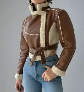 Shearling Crop Coat