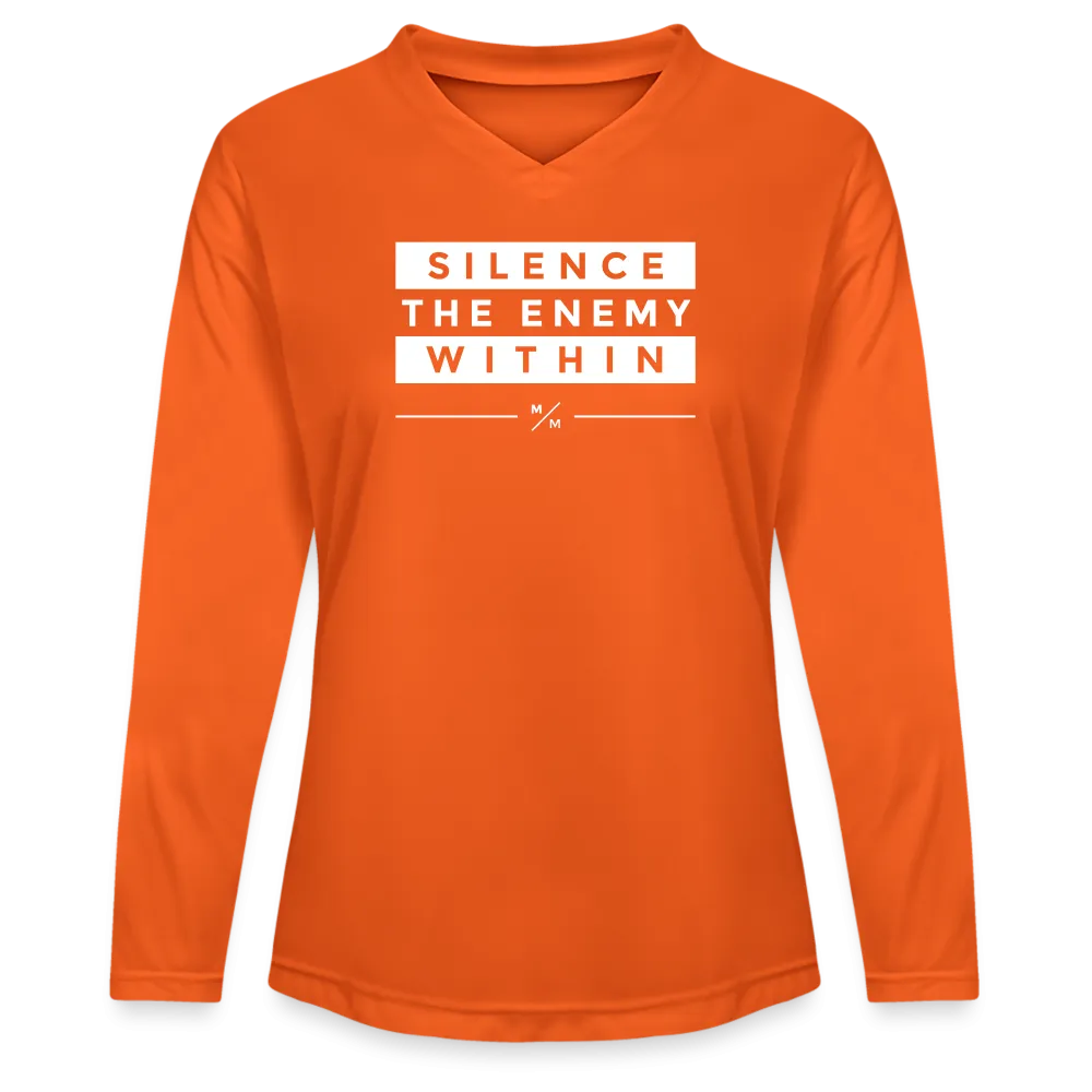 Silence The Enemy Within - Ladies' Zone Performance Long-Sleeve T-Shirt