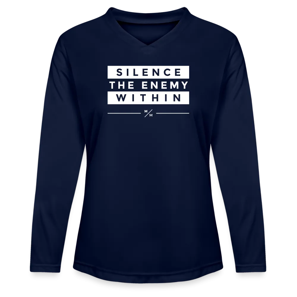 Silence The Enemy Within - Ladies' Zone Performance Long-Sleeve T-Shirt