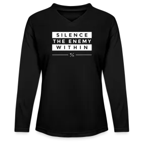 Silence The Enemy Within - Ladies' Zone Performance Long-Sleeve T-Shirt