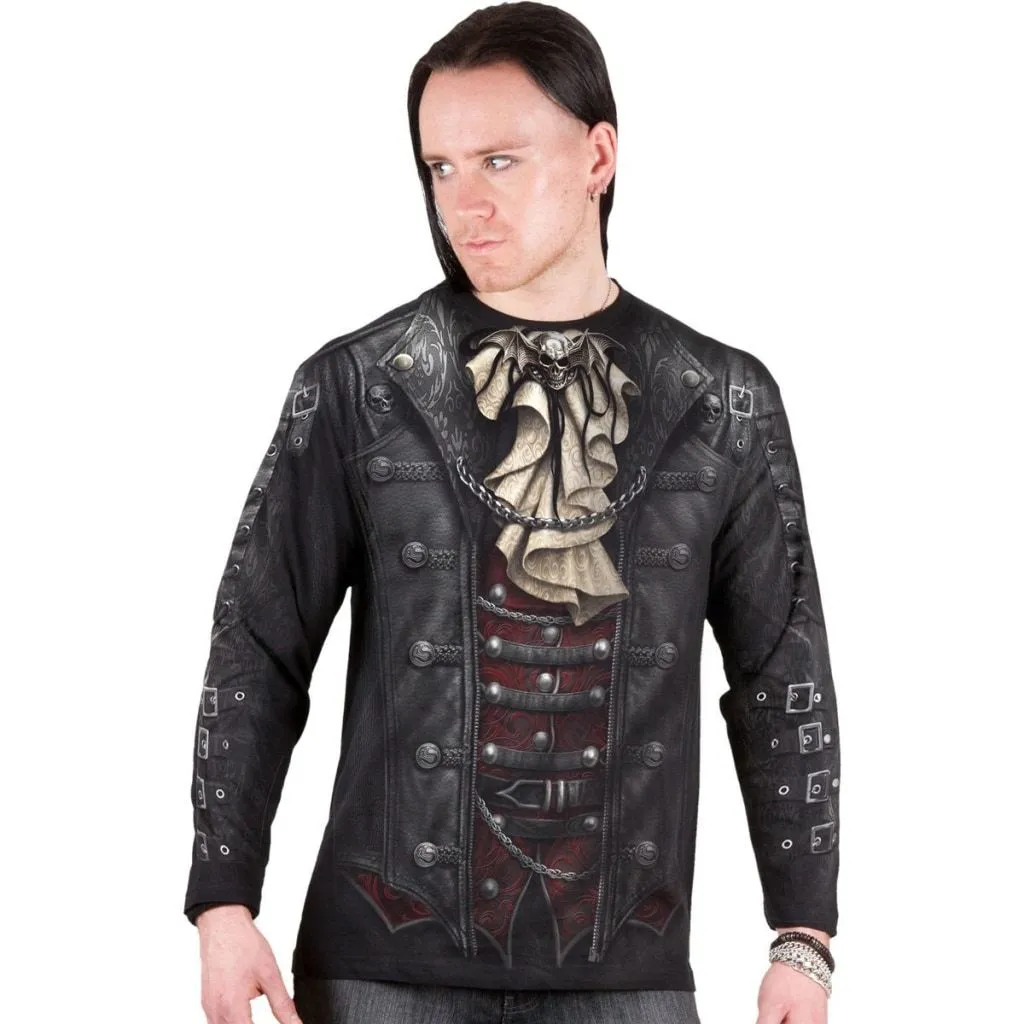 Spiral Goth Wrap - Allover Longsleeve T-Shirt Black