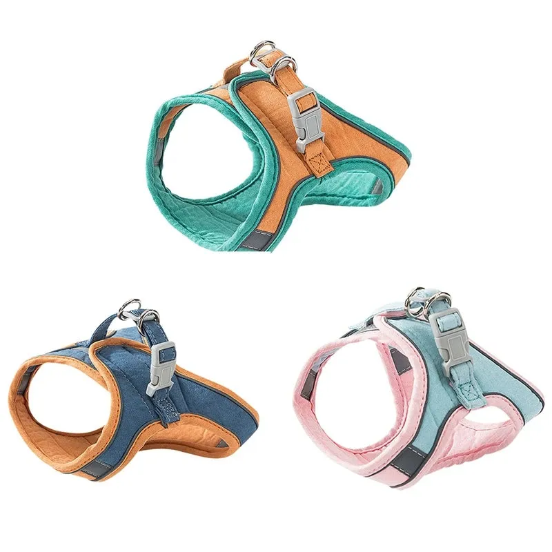 Suede Breathable Cat Harnesses