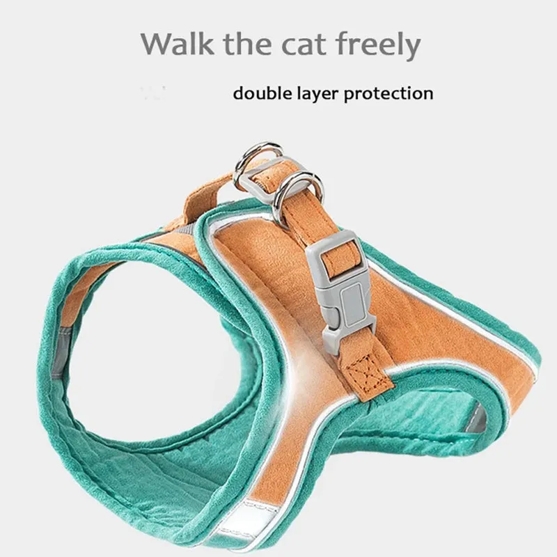Suede Breathable Cat Harnesses