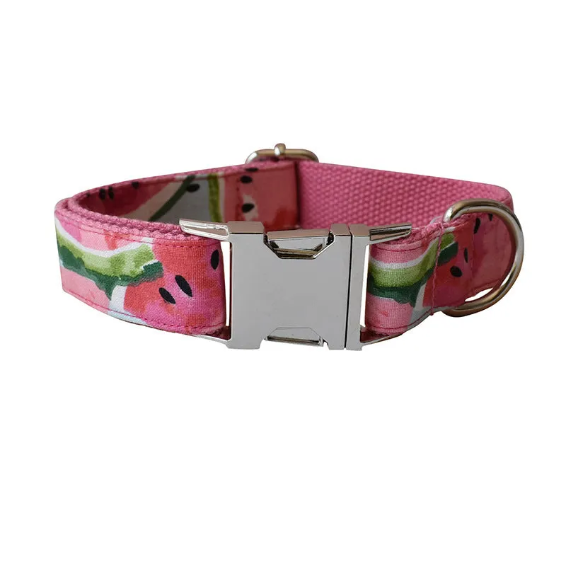 Summer Watermelon Collar Leash Bowtie