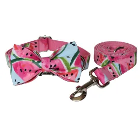 Summer Watermelon Collar Leash Bowtie