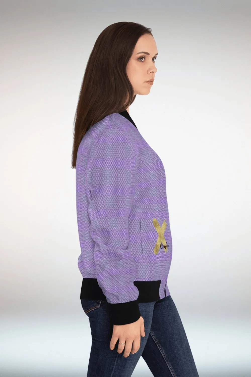 TGC Boutique X Reaction Purple Bomber Jacket