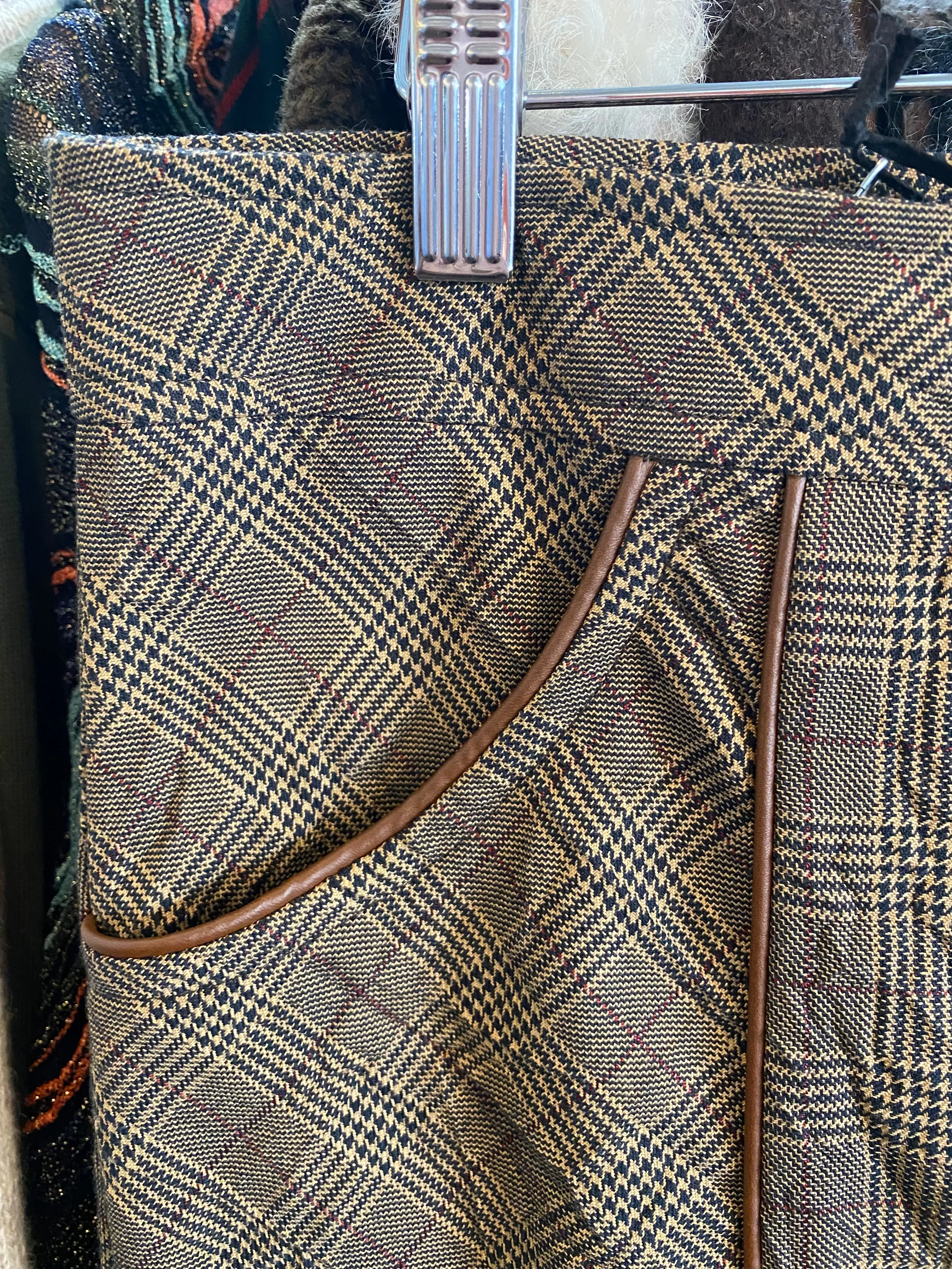 Tunnel Extérieur Designer Plaid Skirt