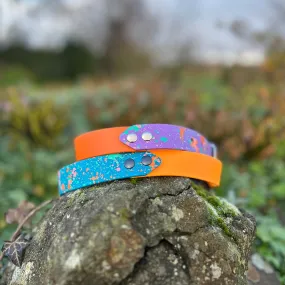 Two tone splatter collar