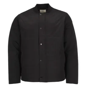 Two Tone Wadded Contour Jacket - Black