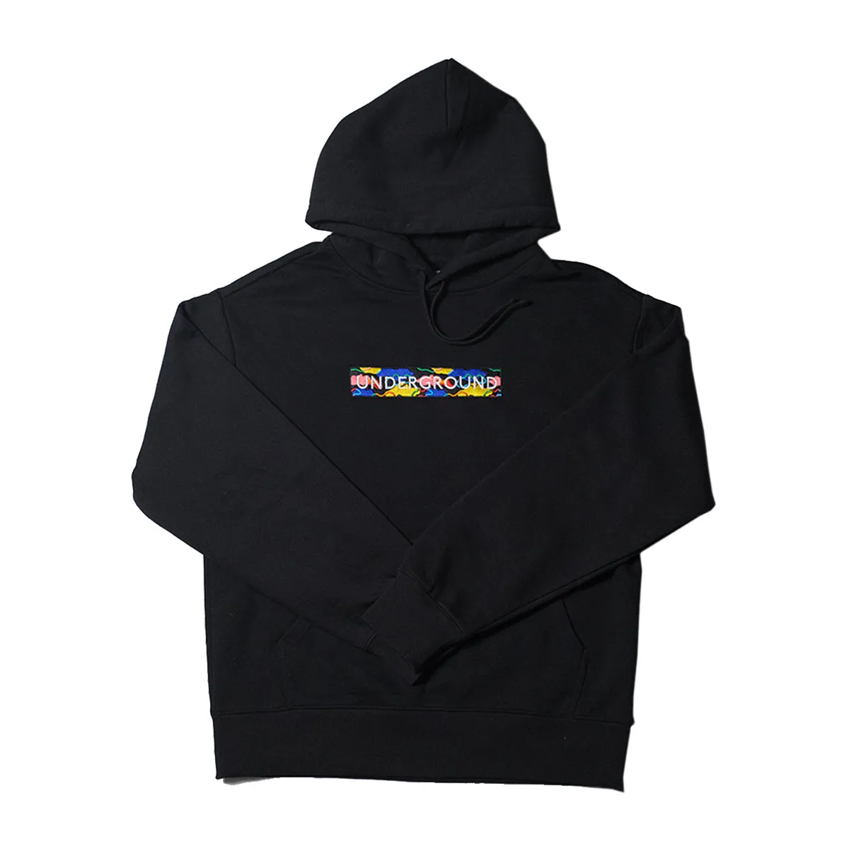Underground Cloud Camo Box Logo Hoodie - Black
