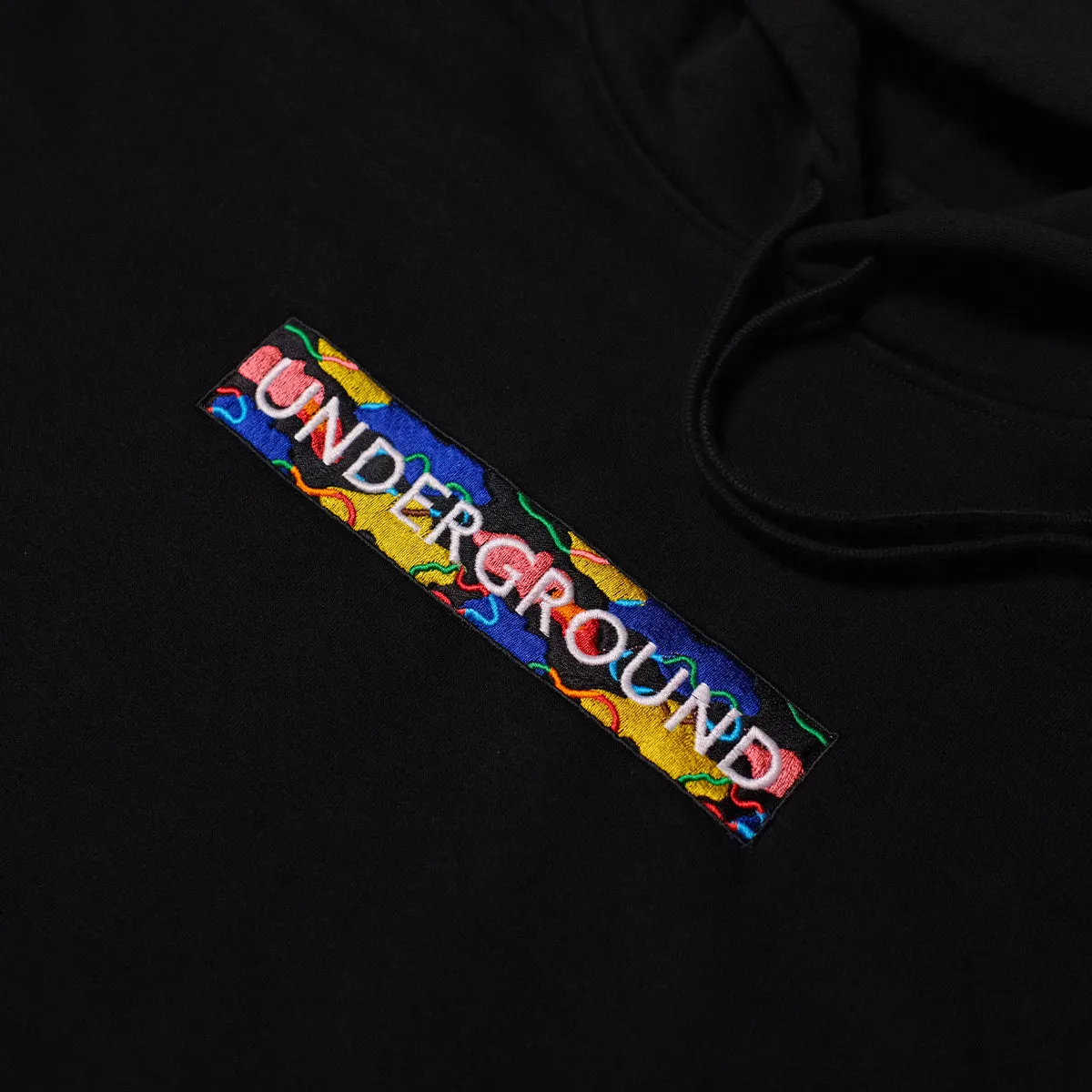 Underground Cloud Camo Box Logo Hoodie - Black