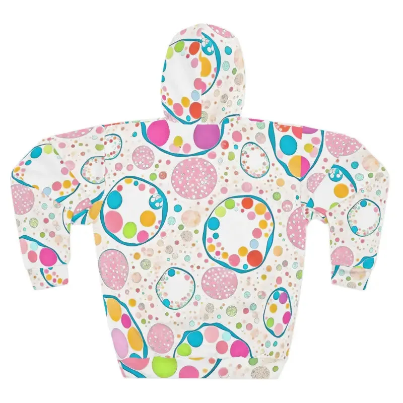 Vibrant Colored Circles Pattern Pullover Hoodie