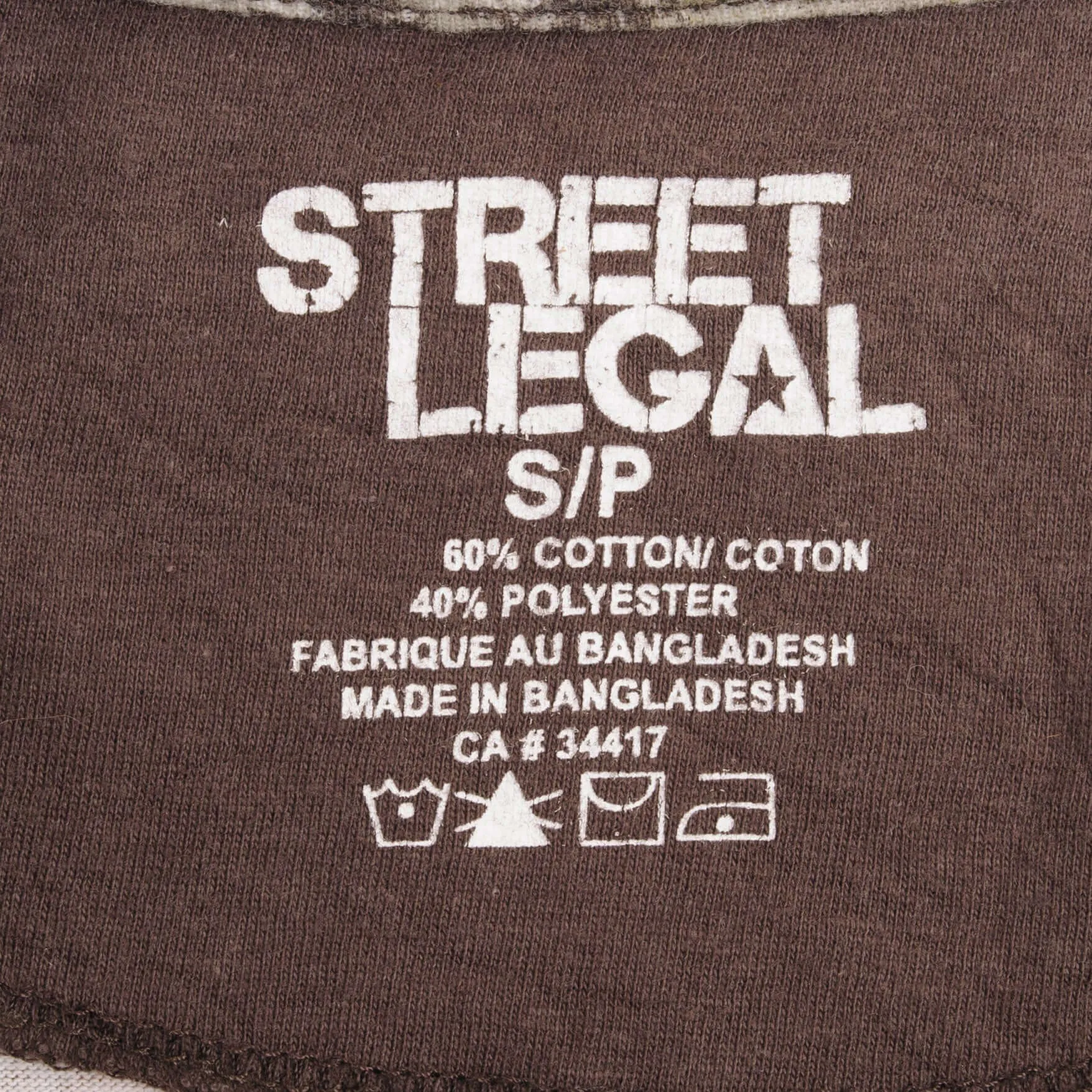 VINTAGE HUNTING STREET LEGAL CAMO LONG SLEEVE POCKET TEE SHIRT SIZE SMALL