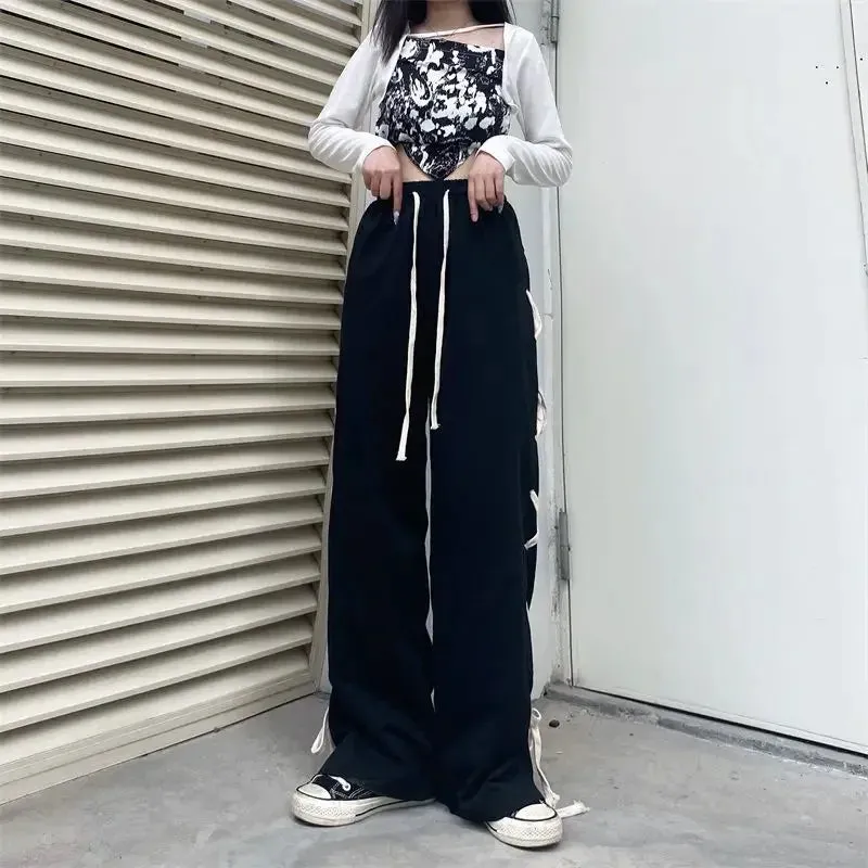 Vintage Y2K All-match Style  Style Office Lady  High Waist   Sweatpants
