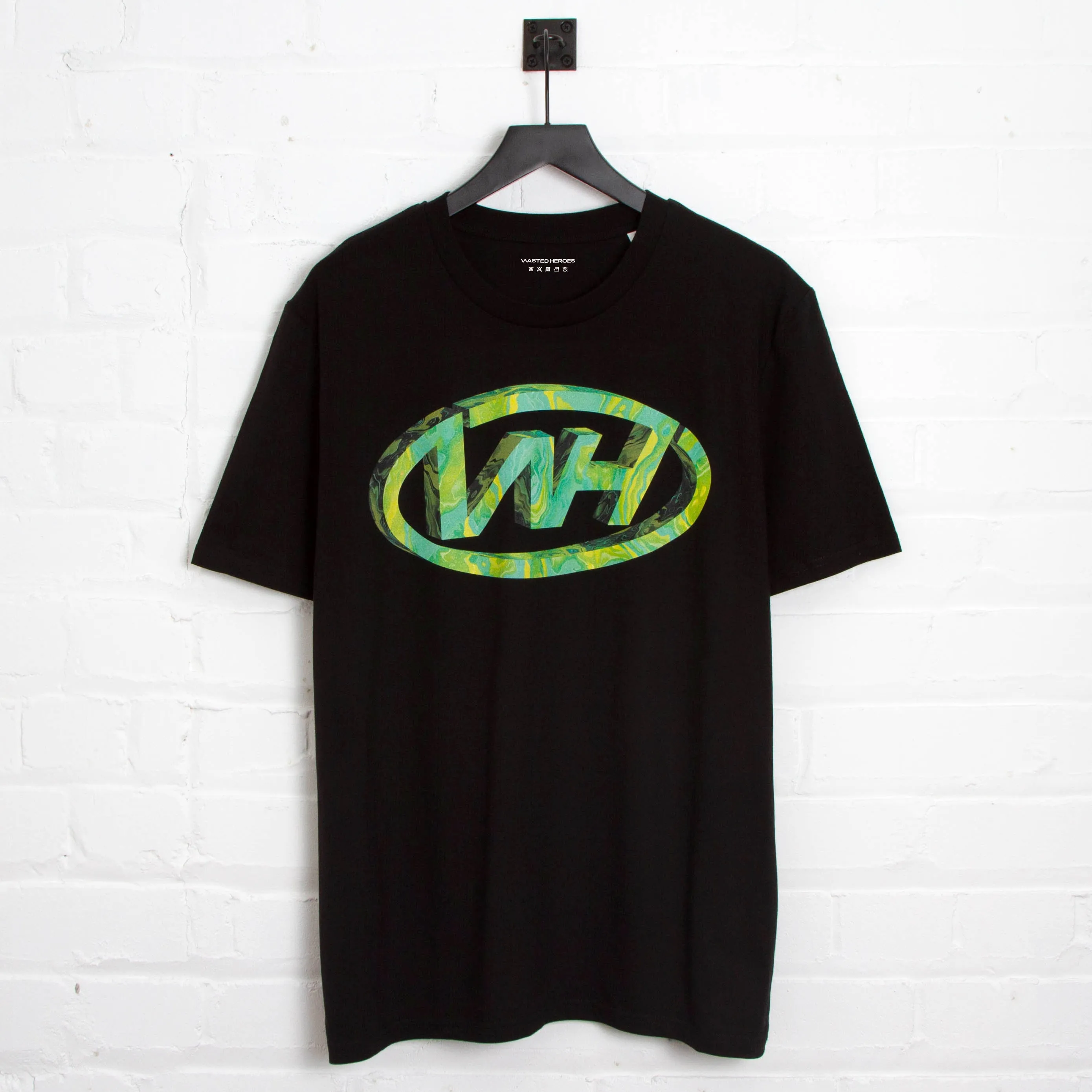 WH Crew Emerald Front Print - Tshirt - Black