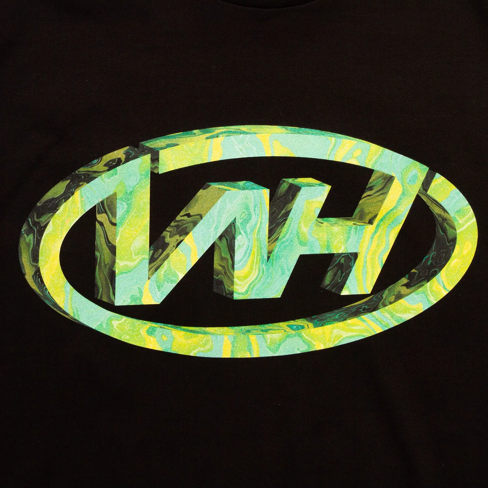 WH Crew Emerald Front Print - Tshirt - Black