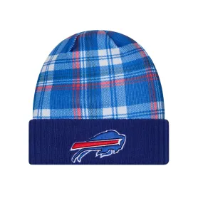 Youth New Era Bills 2024 Sideline Plaid Statement Knit